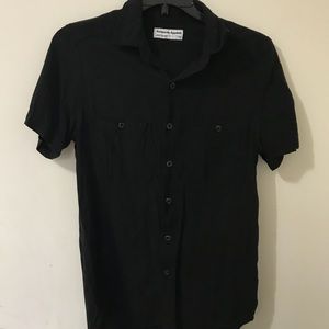 American apparel black button up shirt